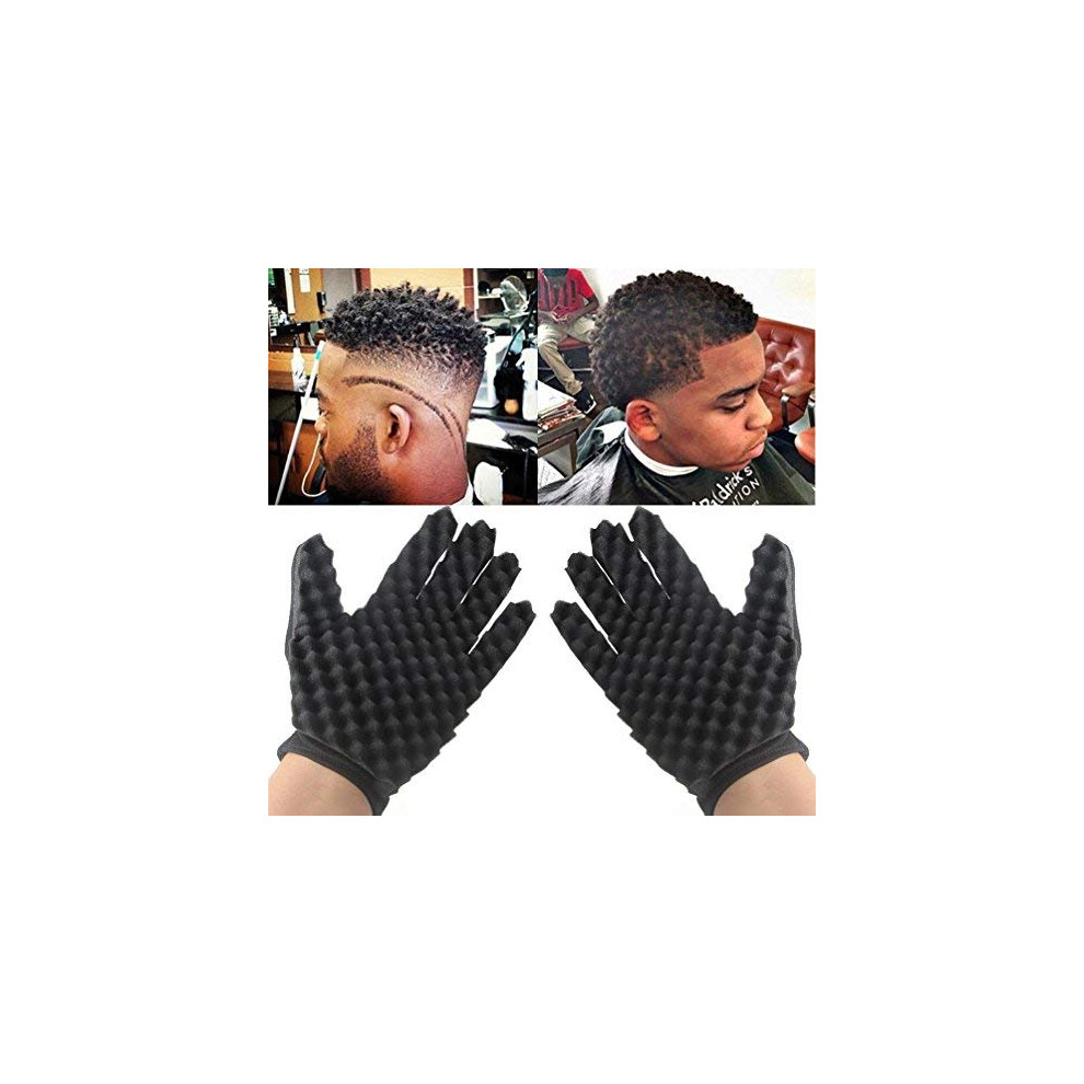 Unisex Left Hand Curl Sponge Glove For Afro Coily Hair, Wave Twist Brush Glove For Dreadlocks Styling