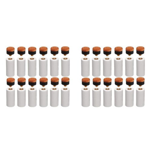 24 Sets 12 MM Billard Pool Queue Spitzen Messing Schrauben Ersatz Spitzen mit Pool Queue Ferrule für Snooker Pool Queues