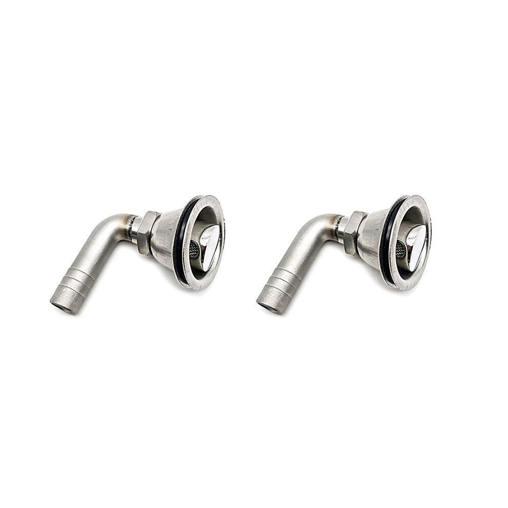 2X 90 Degrees Boat Fuel Tank Vent 316 Stainless Steel Marine Flush Mount Fuel Gas Tank Vent For Yacht 4711039506604