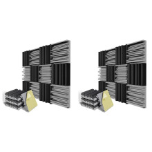 24 Pack Self-Adhesive Sound Proof Foam Panels,12 x 12 x 2 Inches Acoustic Foam,for Wall,Home,Studio