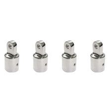 4X Einzelne Schraube 316 Rostfreier Stahl 20 mm Ösen End Kappe Bimini Top Hardware Marine Boot Yacht Externes Ösen Ende Canopy Rohr Ende