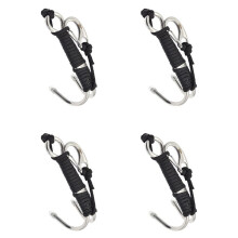 4X KEEP DIVING Scuba Tauchen Doppelter Doppel Riff Drift Haken Aus Edelstahl mit Schnur und Clips Haken für Den Aktuellen Tauch Gang Unter Wasser,