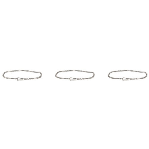 3X Retro  Vintage Taschenuhr Kette Silber