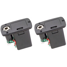 2X ABS 9V Guitar Pickup Battery Case Box for Electric Acoustic Guitar Bass Storage Cover Replacement