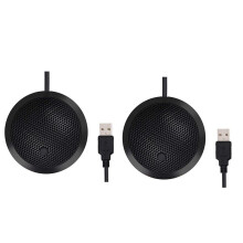 2X Conference USB Microphone,Omnidirectional Condenser PC Microphone with Mute Button LED Indicator,Plug & ,for Game