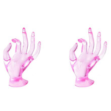 2X Hand Ring Houder, Roze Kamer Decor Esthetische Sieraden Displays voor Shows, Preppy Decor Ring Display Sieraden Staan
