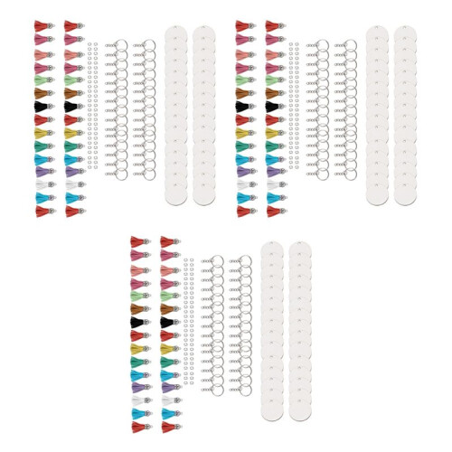 450PCS Sublimation Blanks Keychains Bulk, Keychains Ornament Set for Crafts, Jewelry Making