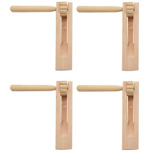 4X Wooden Ratchet Noise Maker Grogger Traditional Matraca for Parties Sports Events and Celebrations