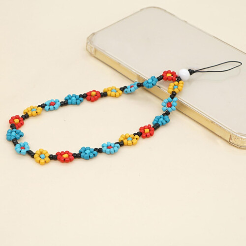 Boho Beaded Phone Charm Wrist Lanyard, AntiDrop Strap for iPhone Samsung Android 1