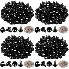 Olhos de Crochê de Segurança de Plástico 400 Peças a Granel com 400 Peças Arruelas para Artesanato de Crochê (0,24 Polegadas/6 mm)