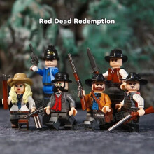 Red Dead Redemption Lego Minifigures Figures Toy Cowboy Heroes