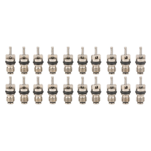 20Pcs Car AC Valve Core Copper High Pressure Replacement 18.55mm 1