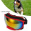 Durable Dog Goggles Large Breed Red Frame UV Dustproof Adjustable Strap 3