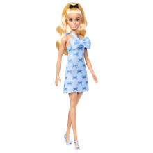Barbie Barbie Fashionistas Doll #237 Wavy Blonde Hair Blue Bow Dress Fashion Toy