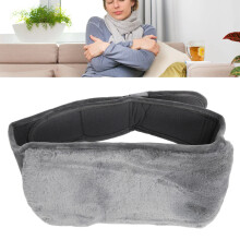 Dark Gray Adjustable Waist Belt for Uterus Warmth with Soft Plush Bottle Cover