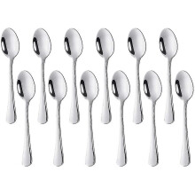 Set mit 12 Edelstahl Kaffeelöffeln für Desserts 11 cm Silber