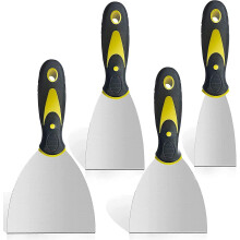 Set van 4 plamuurmessen/schrapers, 5 cm, 7,5 cm, 10 cm en 12,5 cm, roestvrijstalen plamuurmessen/schrapers, behangschraper/verfschraper