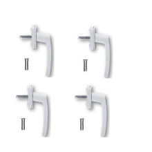 4pcs Zinc Alloy Window Drive Knob Plastic Steel Aluminium Alloy Door Handle Furniture Pull Bolt Lock Hardware Part