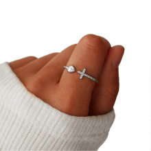 An meine Tochter Ich glaube an dich Ring aus einer Legierung, verstellbarer offener Ring für feinen Schmuck