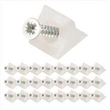 50 supports de tiroir en plastique blanc, cales de réparation pour fond de tiroir affaissé, avec vis