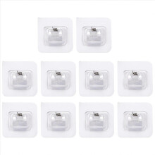 10PCS Self Adhesive Curtain Rod Holders No Drill Curtain Rods Brackets No Drilling Nail Free Adjusta