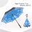 Reverse Umbrella Windproof Double Layer with CShaped Hands Handle for Car  Color A 5
