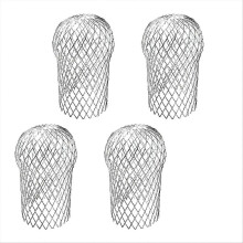 4 Stück Dachrinnen Fallrohrschutzgitter, 3,5 Zoll Aluminium Blattfilter, erweiterbar, Profi Qualität