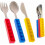 Set Of 3 Interlocking Block Kids Silverware,toddler Fork And Spoon Set Walkbee A B 1