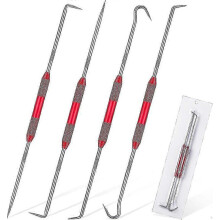 4 Pcs Hook and Pick Set for Auto Oil Metal O-Ring Seal Puller Marking Tools