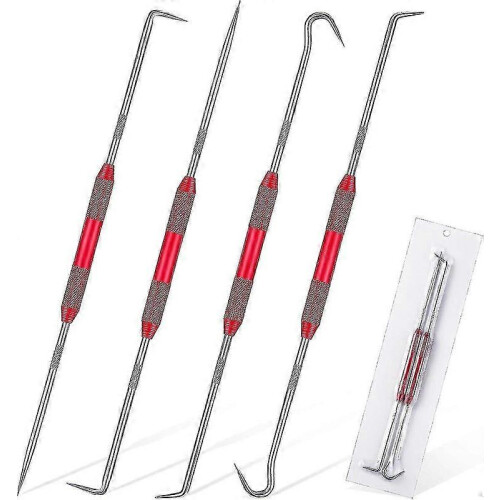 4 Pcs Hook and Pick Set for Auto Oil Metal O-Ring Seal Puller Marking Tools