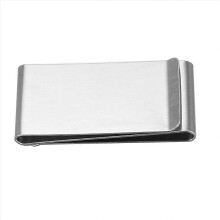 Men's Stainless Steel Double Side Money Cash Credit Bank Card Holder Money Clip