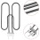 For 66631 Heating Elements Barbecue Grill Heating Pipe Q140 Q1400 Replacement Accessories,EU Plug 3