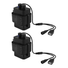 2x wasserdichte DIY 6x Schutzhülle mit 12V DC & USB für Fahrrad LED Licht und Handy