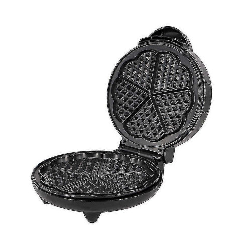 1000W Electric Waffle Maker with 5 Heart-Shaped Griddles
