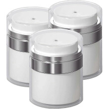 3 teiliges Set mit nachfüllbaren 30 ml Vakuumcremefläschchen ideal für unterwegs (ohne Pumpe)
