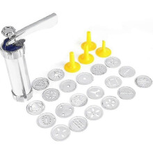 Kekspresse Set aus Edelstahl, Kekspresse Set, Keksmaschine, Kekse, Kekse backen, Tortendekorationswerkzeuge, Küche