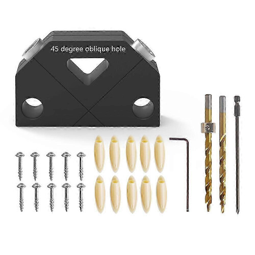 Woodworking Drilling Jig Kit 45?? Hole Punch Locator Tool