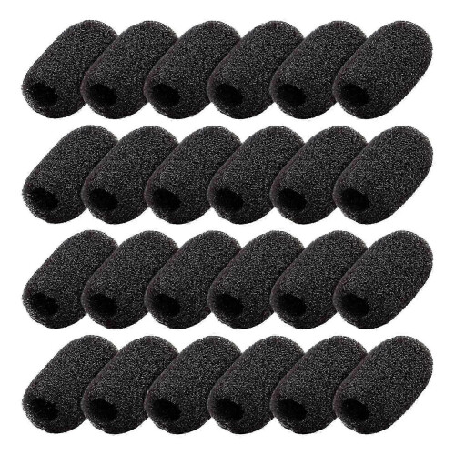 24Pack Mini Foam Windscreen Lapel Headset Microphone Sponge Mini Foam Cover Shield Protection for La--