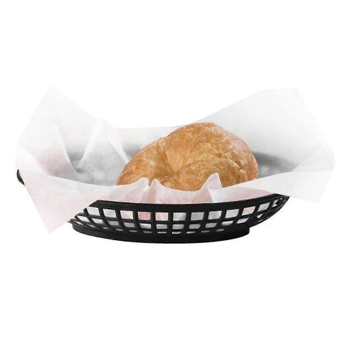 12 Pcs Plastic Fast Food Baskets Oval Serving Platter Breakfast 2