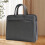 Men's Business Briefcase Multilayer Zippered Document Organizer Bag 3
