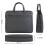 Men's Business Briefcase Multilayer Zippered Document Organizer Bag 5