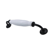 1 Pair White Ceramic Kitchen Cabinet Drawer Bin Dresser Cupboard Handles Pull Knobs, 160mm, Hole Distance