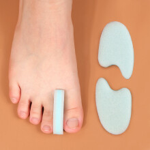 (Blue, One size fits all) Bunion Corrector Toe Separator, Overlapping Toe Orthotic, Hallux Valgus Splint, Comfortable Daily Use Sponge Pad