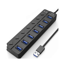 Switch Hub3.0 Splitter Hub Poortuitbreider USB Computer Splitter 7 Poorten 3.0 Hub--