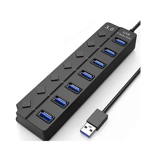 Switch Hub 3.0 Splitter Hub Port Expander USB Computer Splitter 7 Port 3.0 Hub