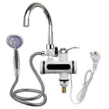 EU Plug 012 Electric Water Heater Tap with Shower Head - Instant Hot Water