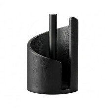Porta rotolo di carta da cucina Mountain con base rotonda in legno e supporto in ferro, supporto per rotolo di carta da cucina