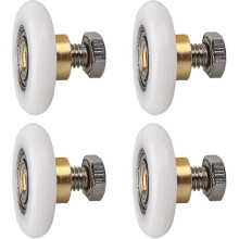 Duschkabinentürrolle, Rollen für Duschkabinen Schiebetüren, Ersatzrollen für Türrollen, 4 Stück (20 mm)