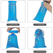 24 Pack Blue Emesis Bags Disposable For Kids, 1000 Ml Vomit Bag For Morning Sickness Bags, Portable Nausea Bags