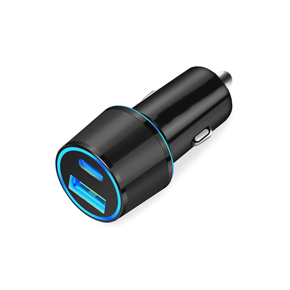 Dual Usb Car Charger Adapter 20W Fast Charge Car Charger Compatible For Iphone Cigarette Usb Chargerï¼Blackï¼ Black 9331562845435